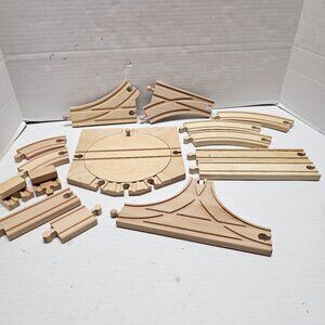 Lot Bundle Wood Wooden Train Tracks Turntable Railway Thomas The Train & Friends